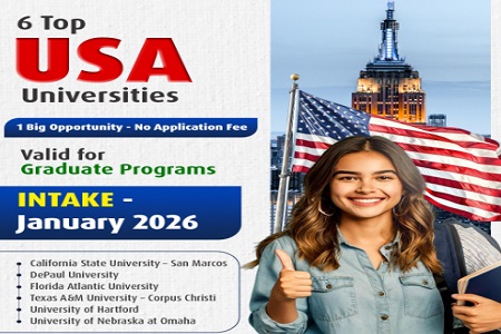  Apply to Top U.S. Universities - No Application Fee for Jan 2026 Intake!
